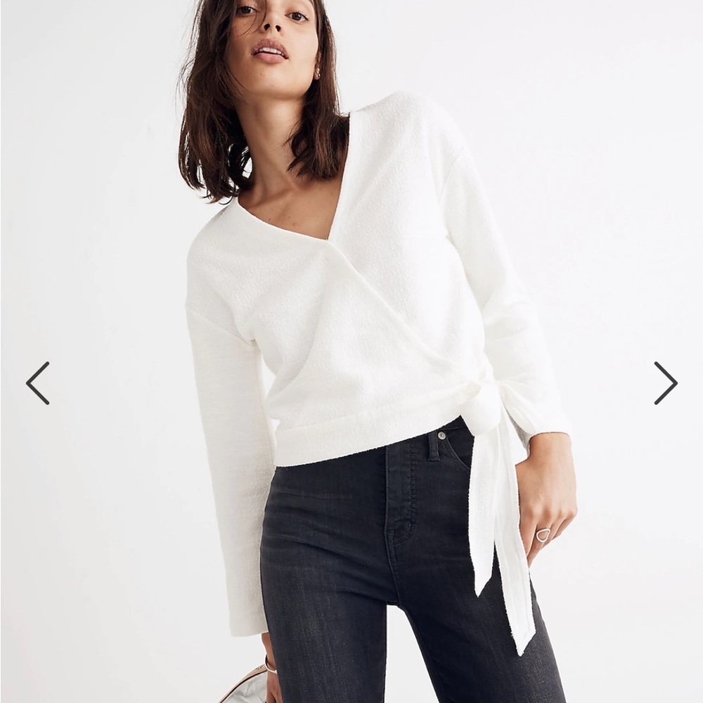 Madewell Texture & Thread Wrap Top - Picture 2 of 2